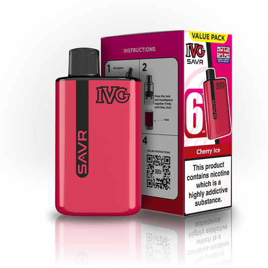 IVG SAVR 3K Kit - Cherry Ice - PJW Vapes | UK Leading Vape Wholesaler