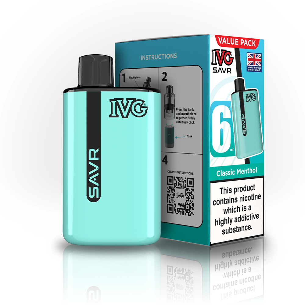 IVG SAVR 3K Kit - Classic Menthol - PJW Vapes | UK Leading Vape Wholesaler