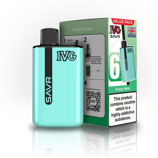 IVG SAVR 3K Kit - Fresh Mint - PJW Vapes | UK Leading Vape Wholesaler