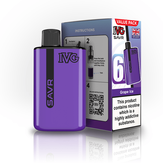 IVG SAVR 3K Kit - Grape Ice - PJW Vapes | UK Leading Vape Wholesaler