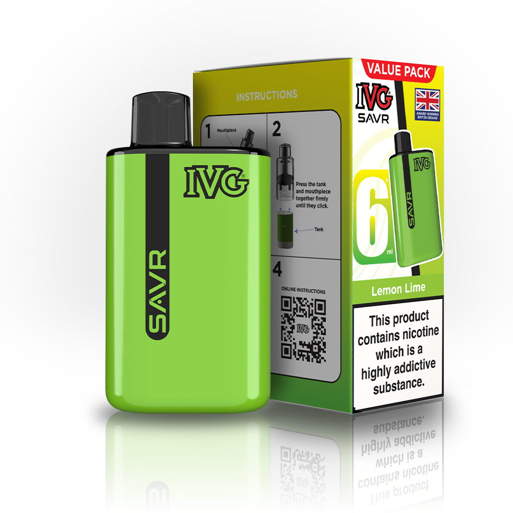 IVG SAVR 3K Kit - Lemon Lime - PJW Vapes | UK Leading Vape Wholesaler