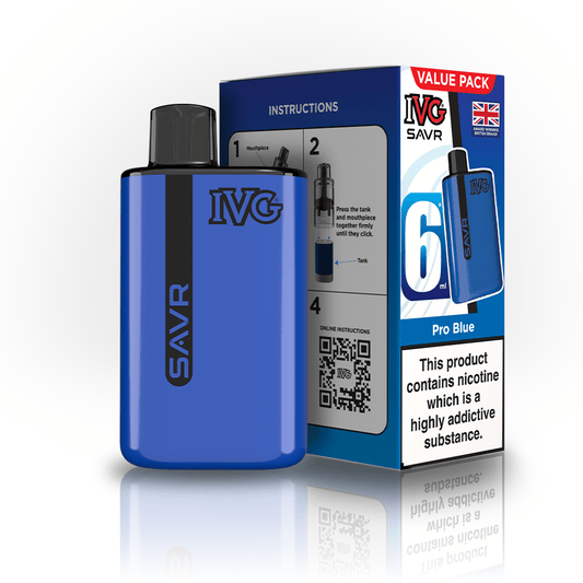 IVG SAVR 3K Kit - Pro Blue - PJW Vapes | UK Leading Vape Wholesaler