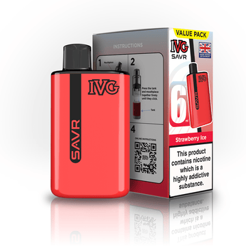 IVG SAVR 3K Kit - Strawberry Ice - PJW Vapes | UK Leading Vape Wholesaler