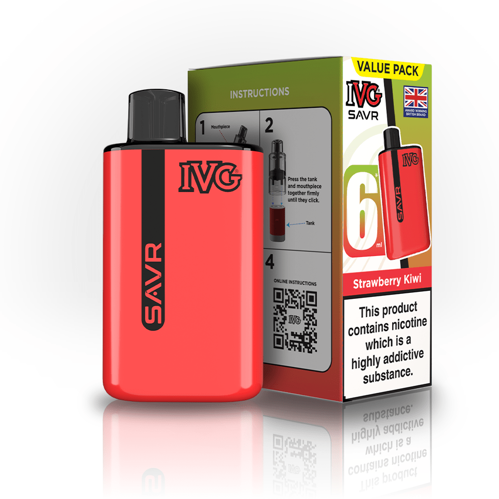 IVG SAVR 3K Kit - Strawberry Kiwi - PJW Vapes | UK Leading Vape Wholesaler