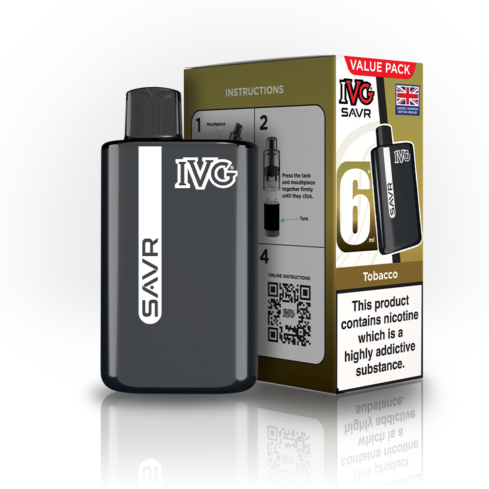 IVG SAVR 3K Kit - Tobacco - PJW Vapes | UK Leading Vape Wholesaler