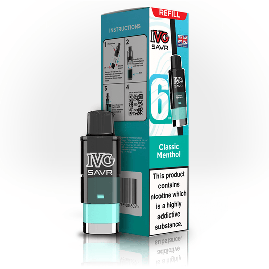 IVG Savr 3K - Refill - Classic Menthol - PJW Vapes | UK Leading Vape Wholesaler