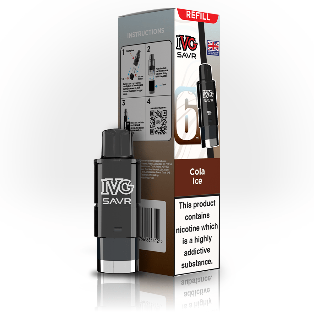 IVG Savr 3K - Refill - Cola Ice - PJW Vapes | UK Leading Vape Wholesaler