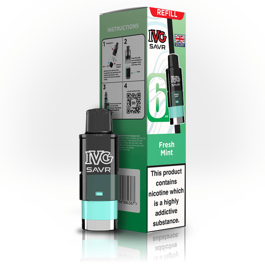 IVG Savr 3K - Refill - Fresh Mint - PJW Vapes | UK Leading Vape Wholesaler