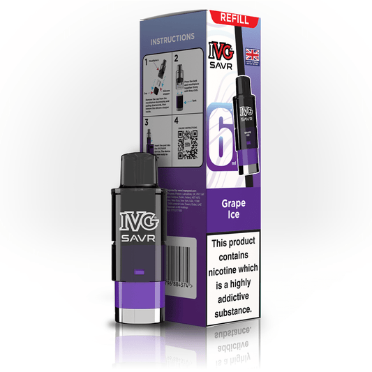 IVG Savr 3K - Refill - Grape Ice - PJW Vapes | UK Leading Vape Wholesaler