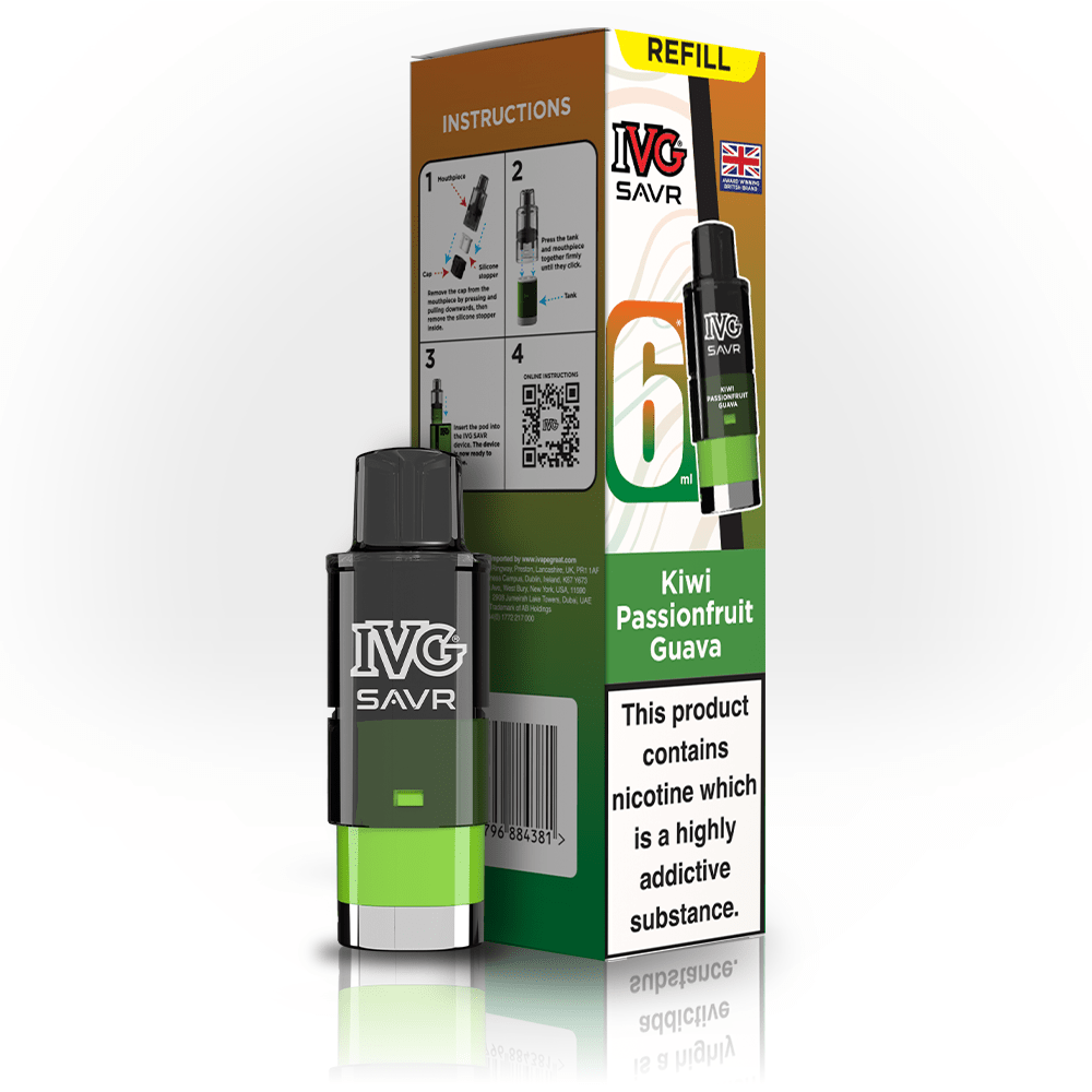 IVG Savr 3K - Refill - Kiwi Passionfruit Guava - PJW Vapes | UK Leading Vape Wholesaler