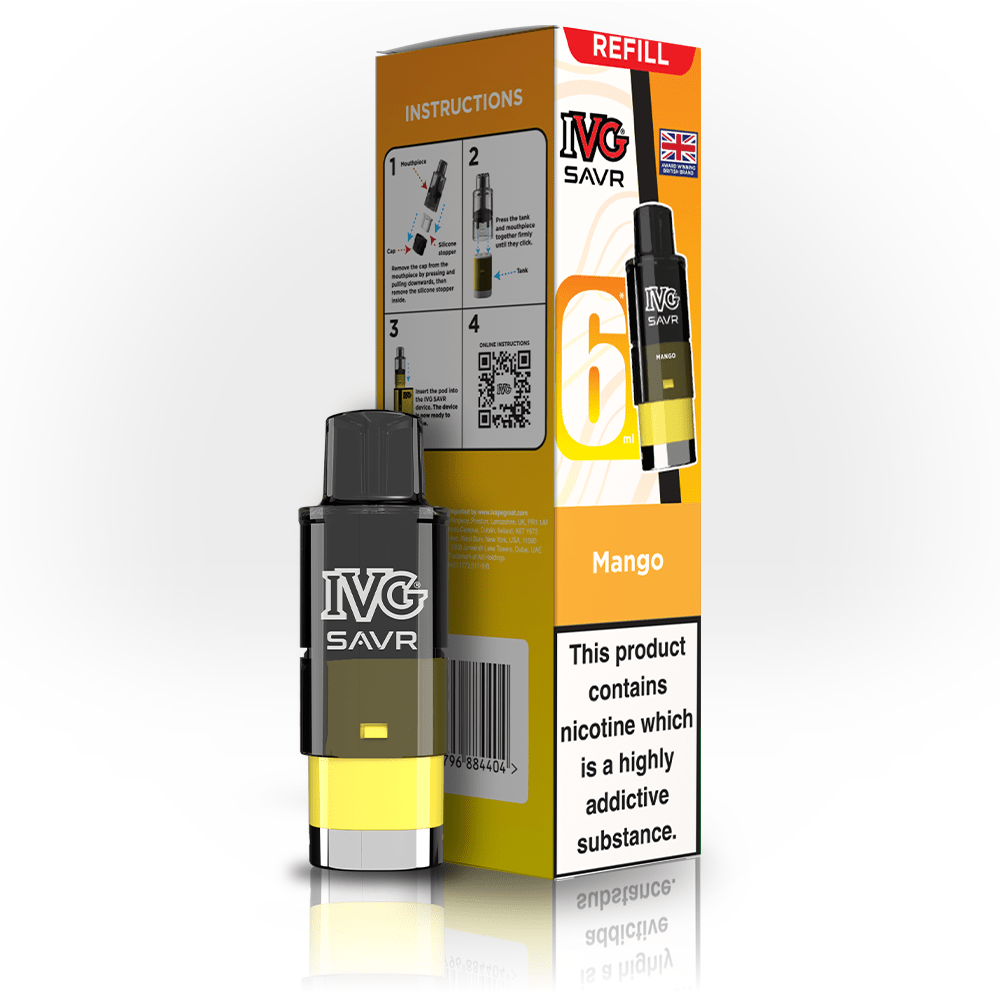 IVG Savr 3K - Refill - Mango - PJW Vapes | UK Leading Vape Wholesaler