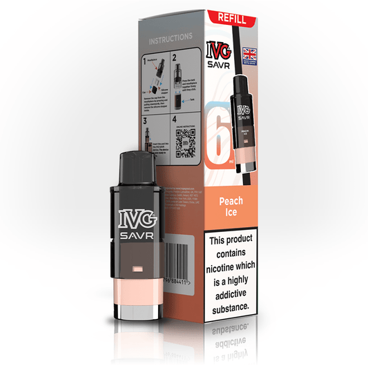 IVG Savr 3K - Refill - Peach Ice - PJW Vapes | UK Leading Vape Wholesaler
