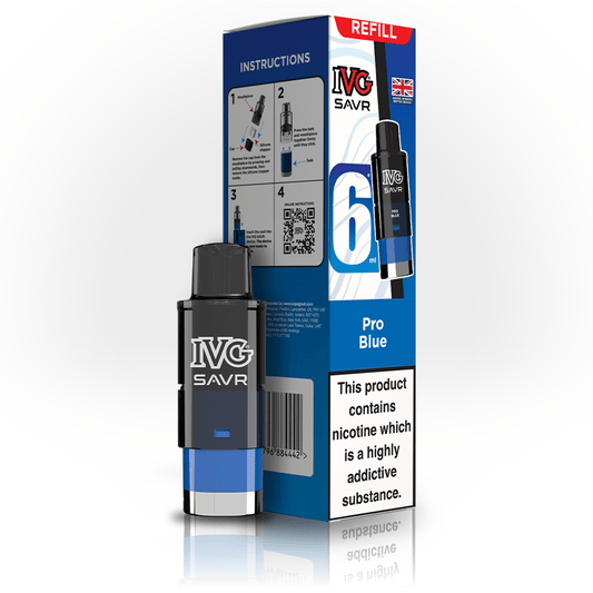 IVG Savr 3K - Refill - Pro Blue - PJW Vapes | UK Leading Vape Wholesaler