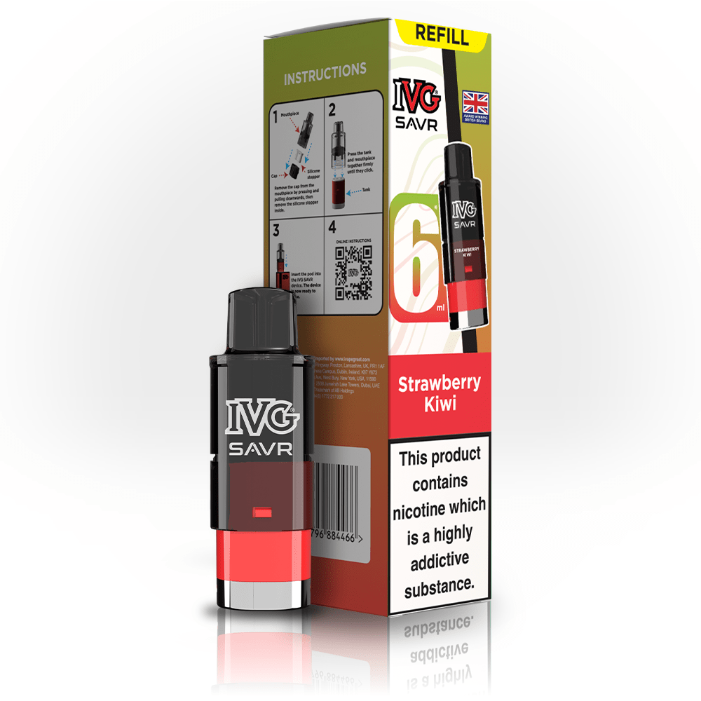 IVG Savr 3K - Refill - Strawberry Kiwi - PJW Vapes | UK Leading Vape Wholesaler