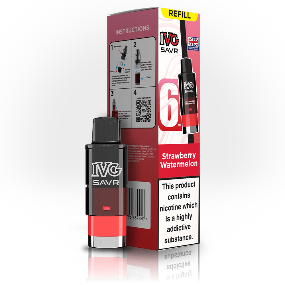 IVG Savr 3K - Refill - Strawberry Watermelon - PJW Vapes | UK Leading Vape Wholesaler
