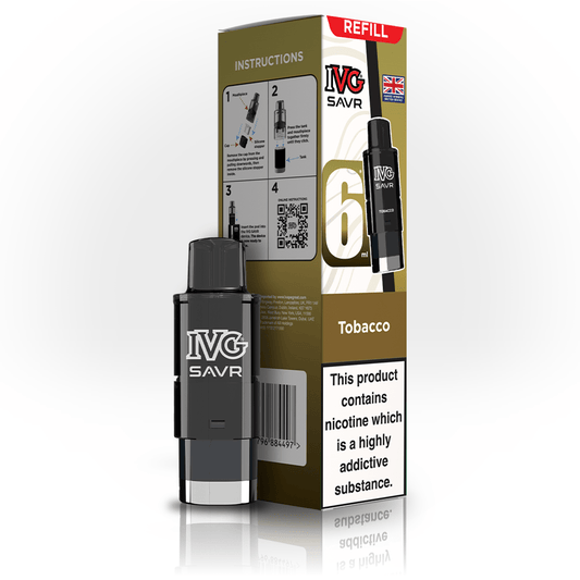 IVG Savr 3K - Refill - Tobacco - PJW Vapes | UK Leading Vape Wholesaler