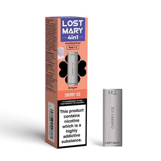 Lost Mary 4IN1 Pod - Cherry Ice - PJW Vapes | UK Leading Vape Wholesaler
