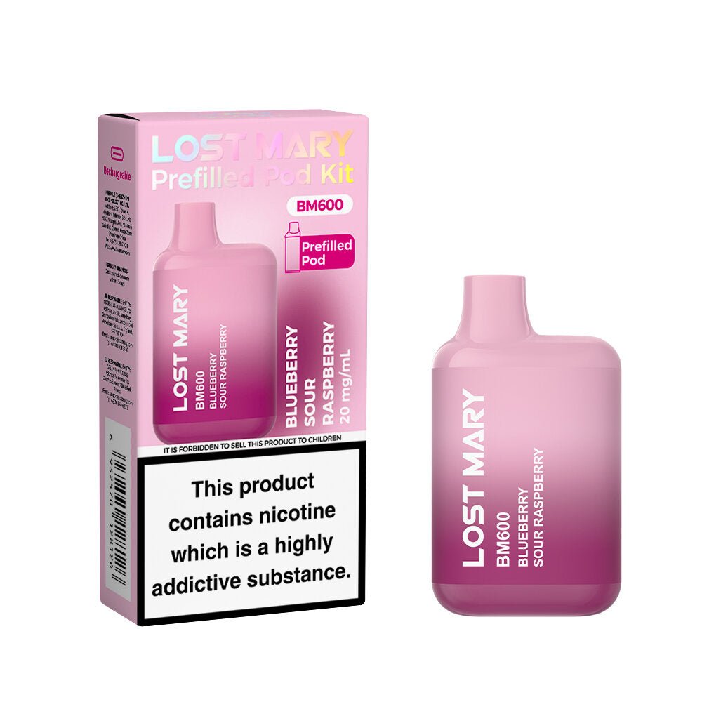 Lost Mary BM600 - 2025 - Blueberry Sour Raspberry - PJW Vapes