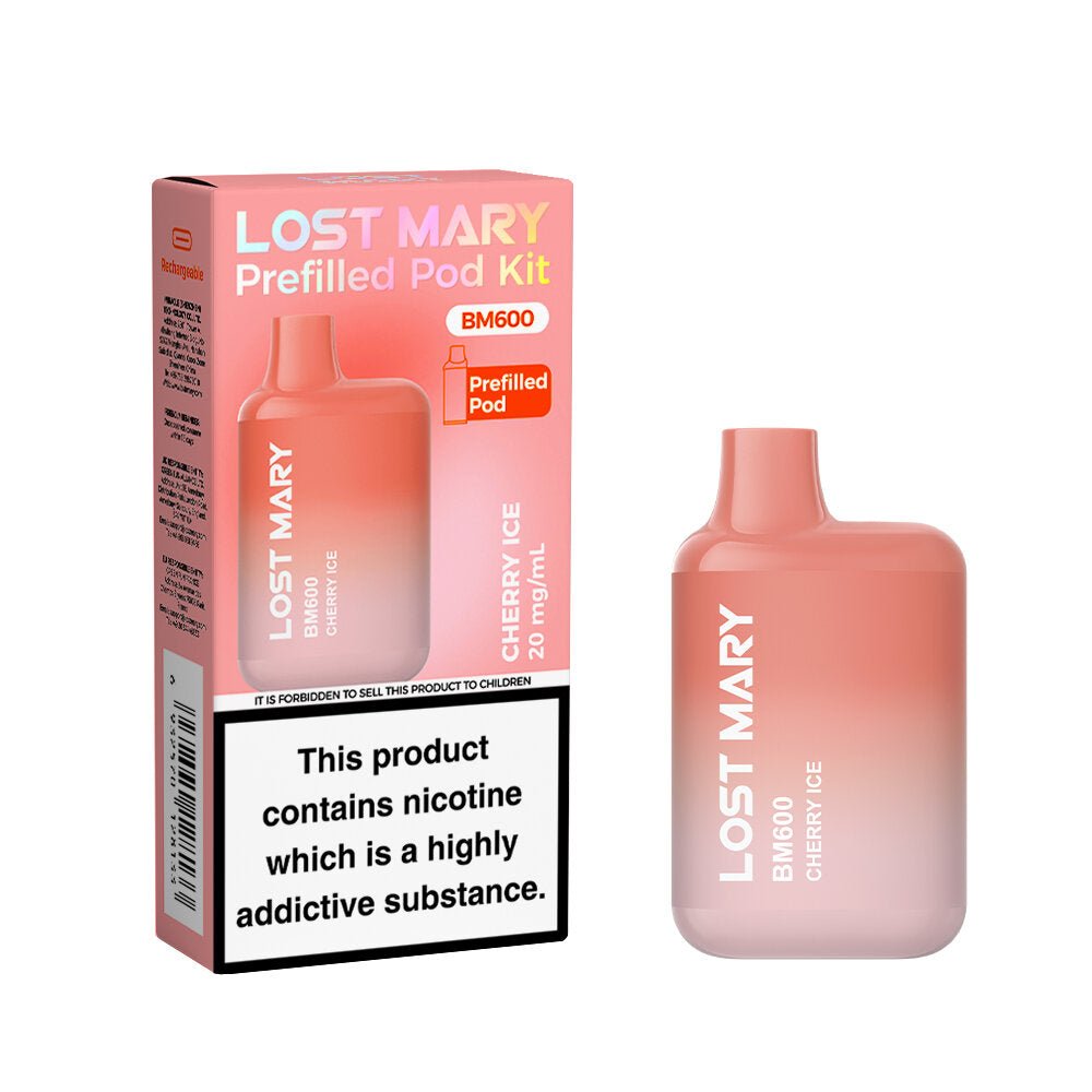 Lost Mary BM600 - 2025 - Cherry Ice - PJW Vapes | UK Leading Vape Wholesaler