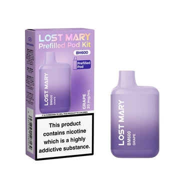 Lost Mary BM600 - 2025 - Grape - PJW Vapes | UK Leading Vape Wholesaler