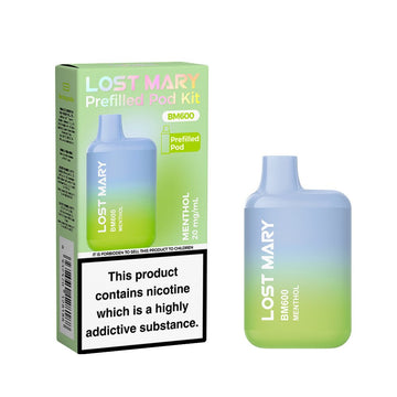 Lost Mary BM600 - 2025 - Menthol - PJW Vapes | UK Leading Vape Wholesaler