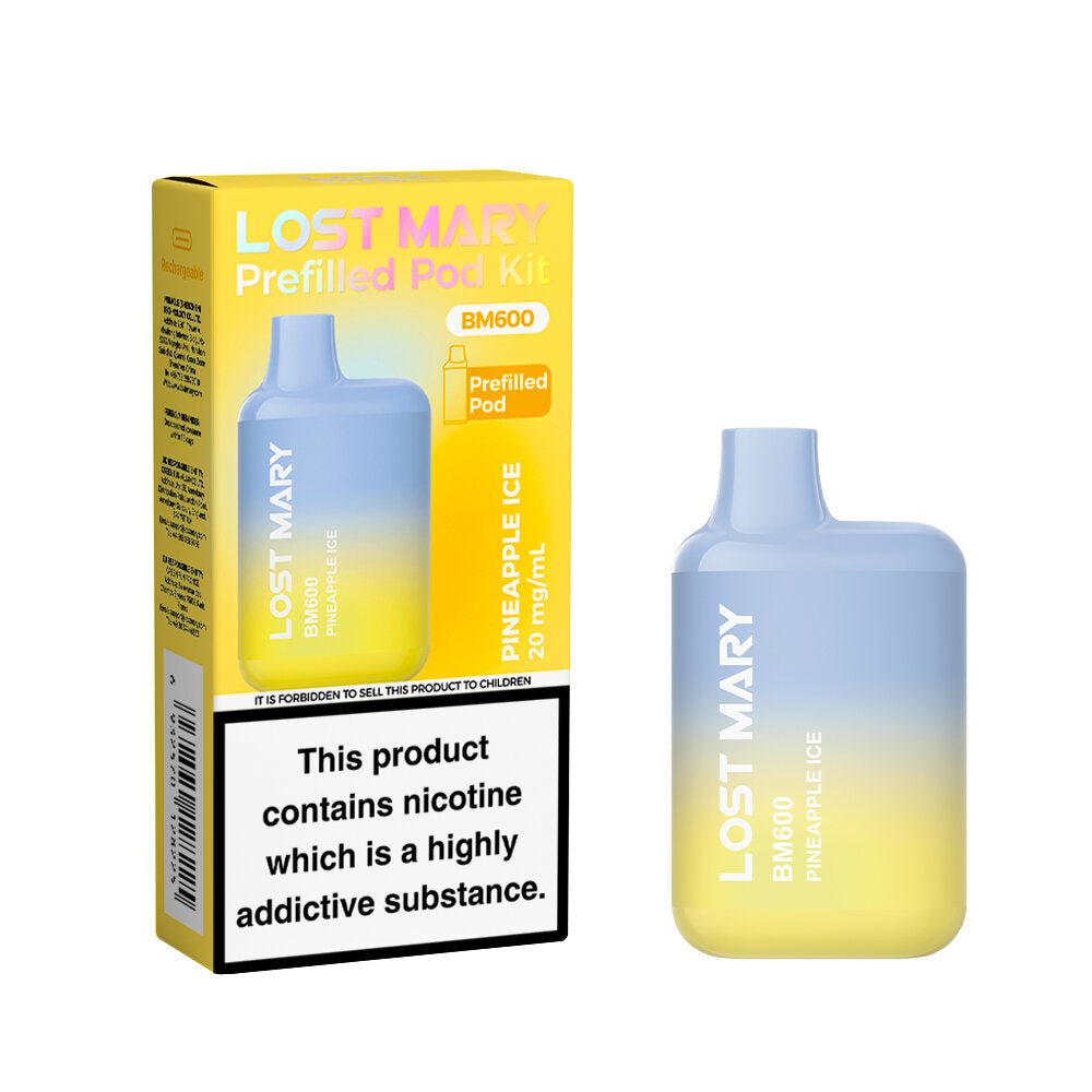 Lost Mary BM600 - 2025 - Pineapple Ice - PJW Vapes | UK Leading Vape Wholesaler