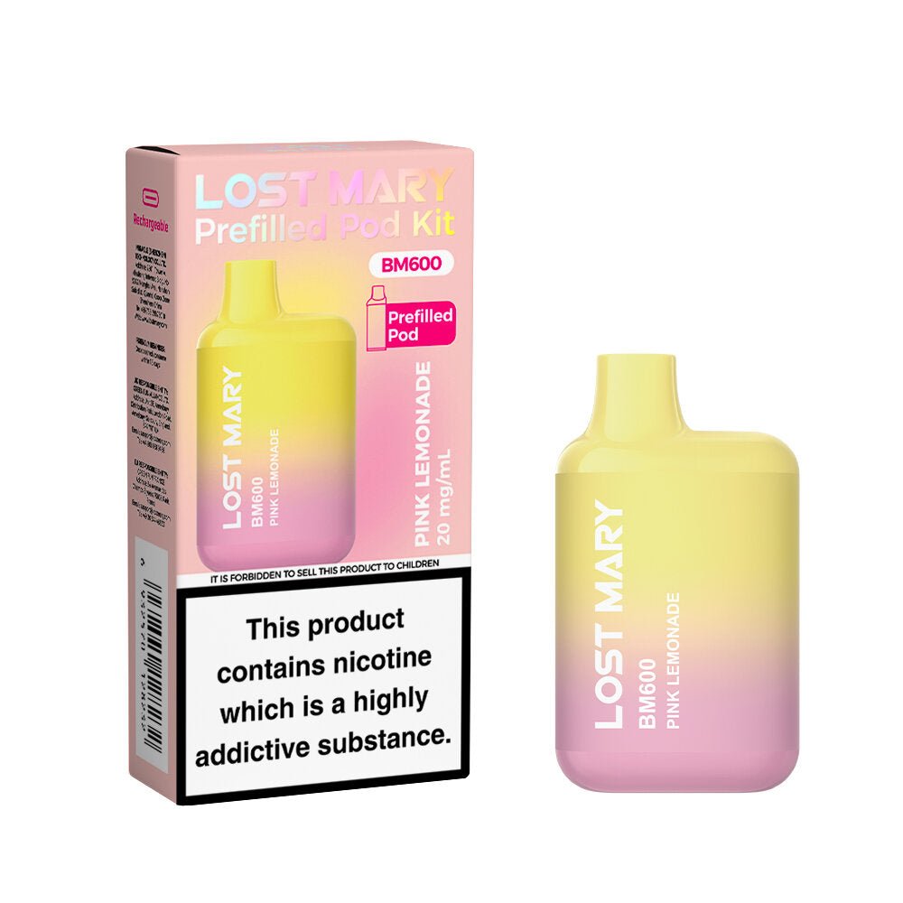 Lost Mary BM600 - 2025 - Pink Lemonade - PJW Vapes | UK Leading Vape Wholesaler