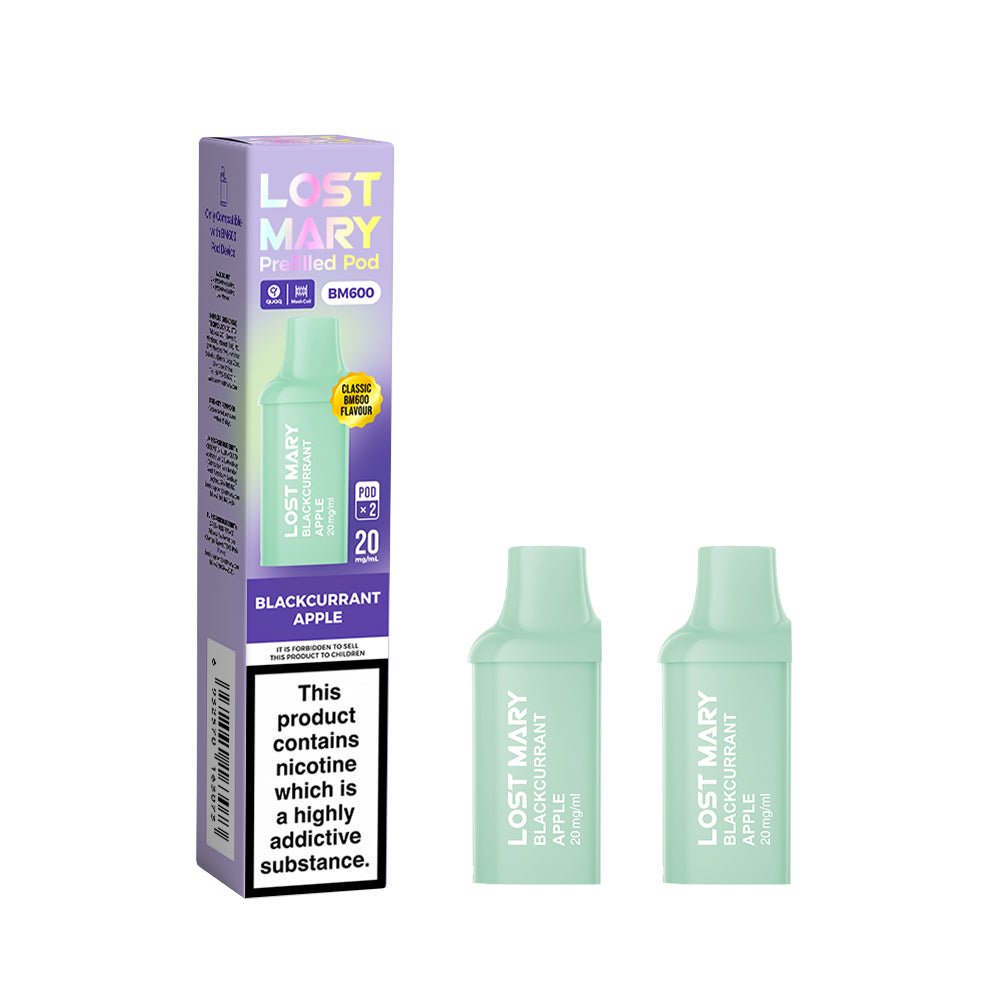 Lost Mary BM600 2025 Pods - Blackcurrant Apple - PJW Vapes | UK Leading Vape Wholesaler