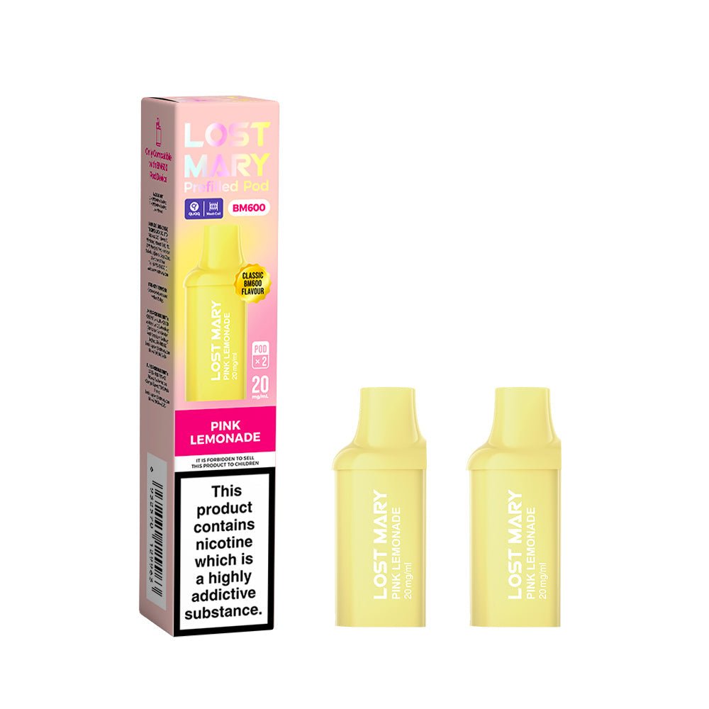 Lost Mary BM600 2025 Pods - Pink Lemonade - PJW Vapes | UK Leading Vape Wholesaler