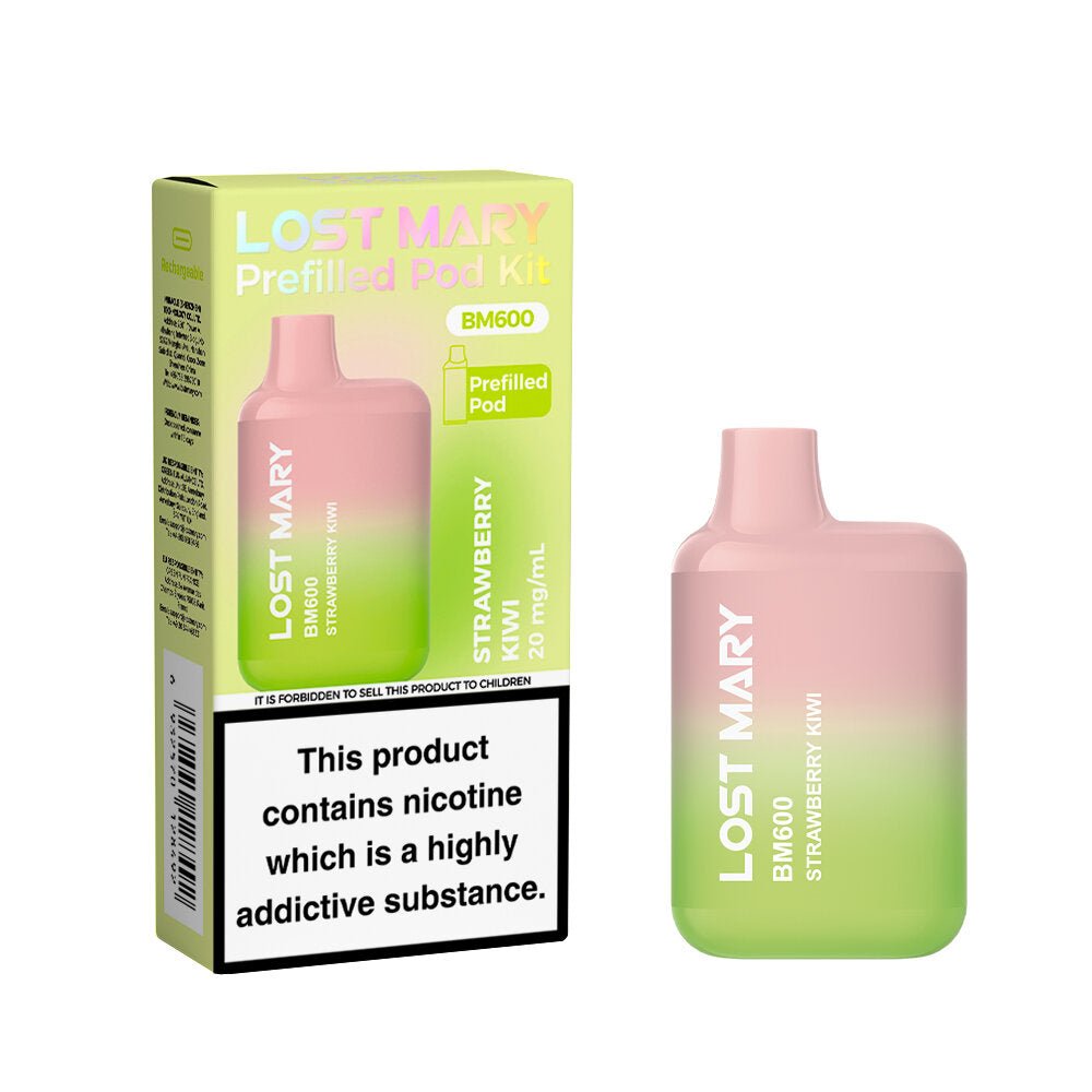 Lost Mary BM600 - 2025 - Strawberry Kiwi - PJW Vapes | UK Leading Vape Wholesaler