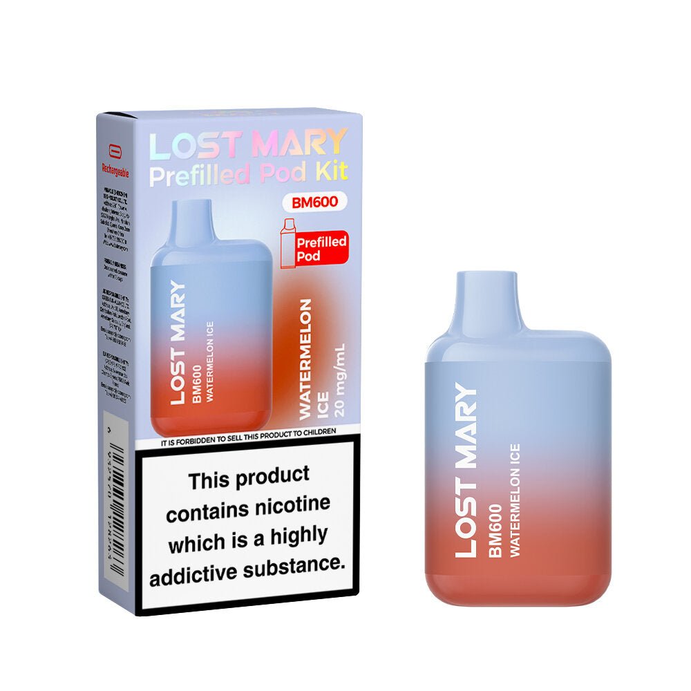 Lost Mary BM600 - 2025 - Watermelon Ice - PJW Vapes | UK Leading Vape Wholesaler