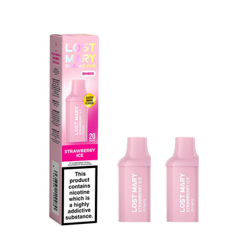 Lost Mary BM600 - Pods - Strawberry Ice - PJW Vapes | UK Leading Vape Wholesaler