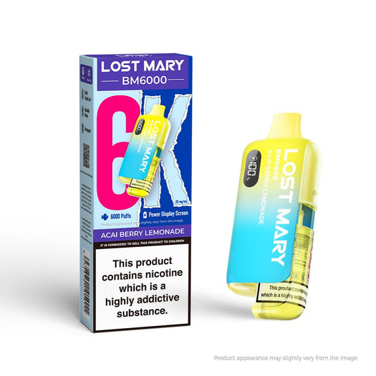 Lost Mary BM6000 - Acai Berry Lemonade - PJW Vapes | UK Leading Vape Wholesaler