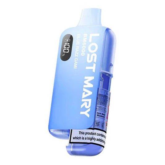 Lost Mary BM6000 - Blue Razz Gami - PJW Vapes | UK Leading Vape Wholesaler