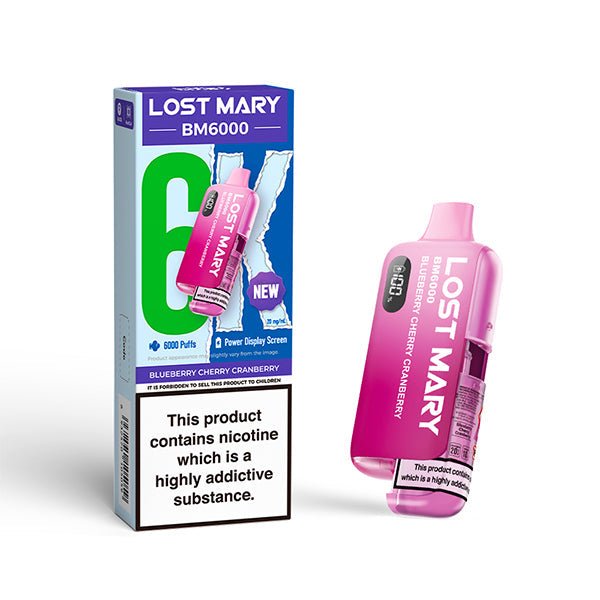 Lost Mary BM6000 - Blueberry Cherry Cranberry - PJW Vapes | UK Leading Vape Wholesaler