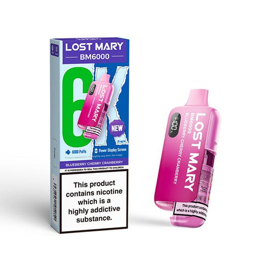 Lost Mary BM6000 - Blueberry Cherry Cranberry - PJW Vapes | UK Leading Vape Wholesaler