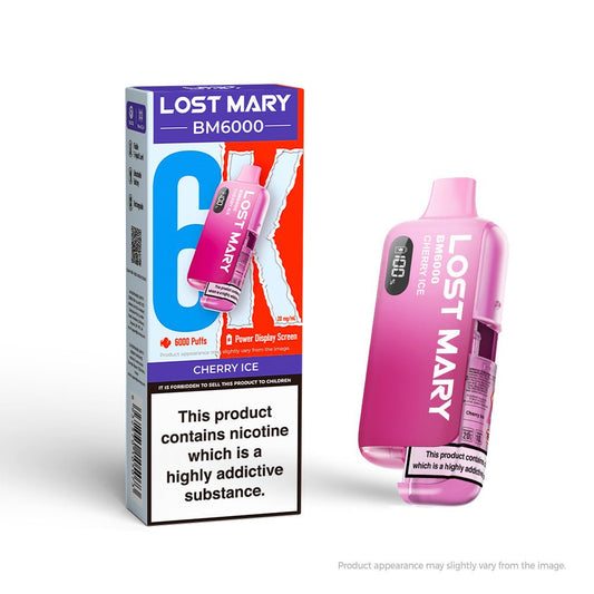 Lost Mary BM6000 - Cherry Ice - PJW Vapes | UK Leading Vape Wholesaler