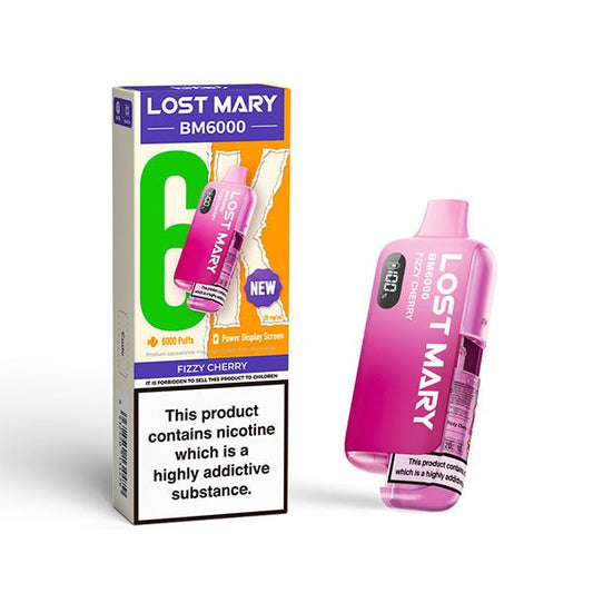 Lost Mary BM6000 - Fizzy Cherry - PJW Vapes | UK Leading Vape Wholesaler