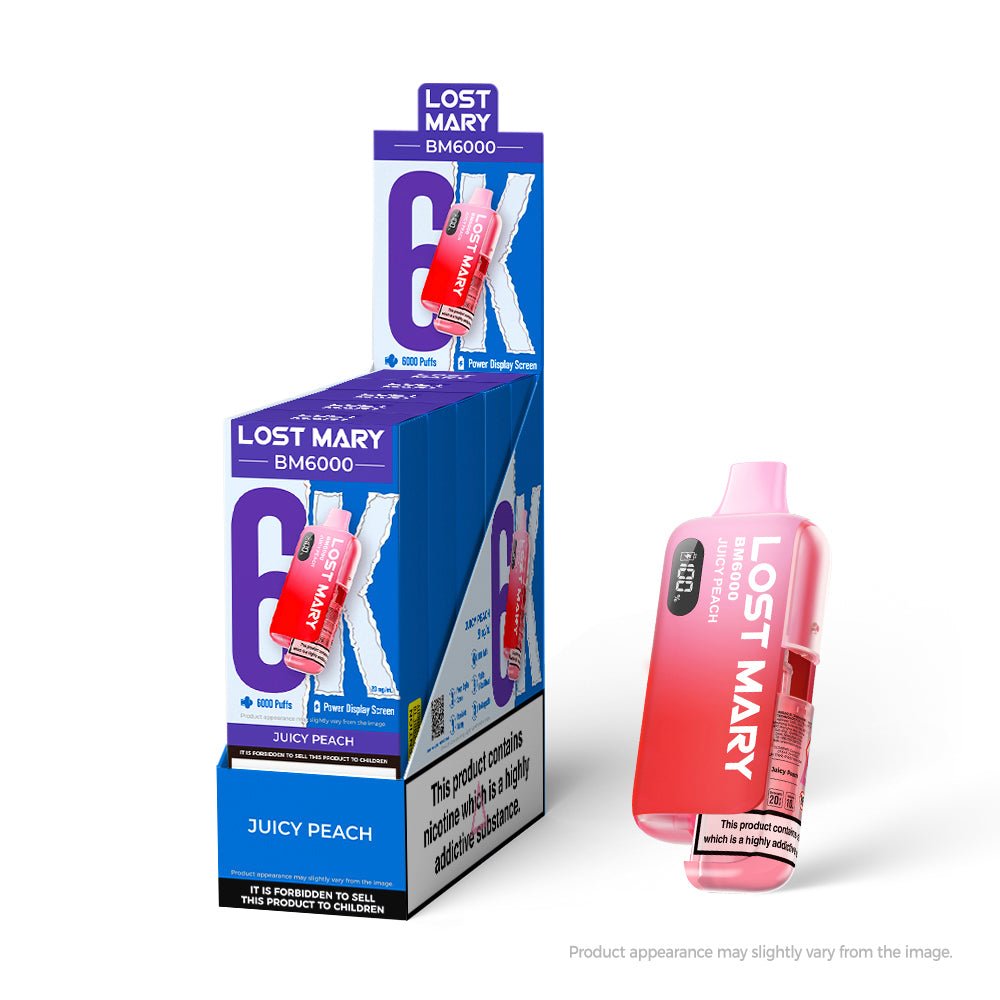 Lost Mary BM6000 - Juicy Peach - PJW Vapes | UK Leading Vape Wholesaler
