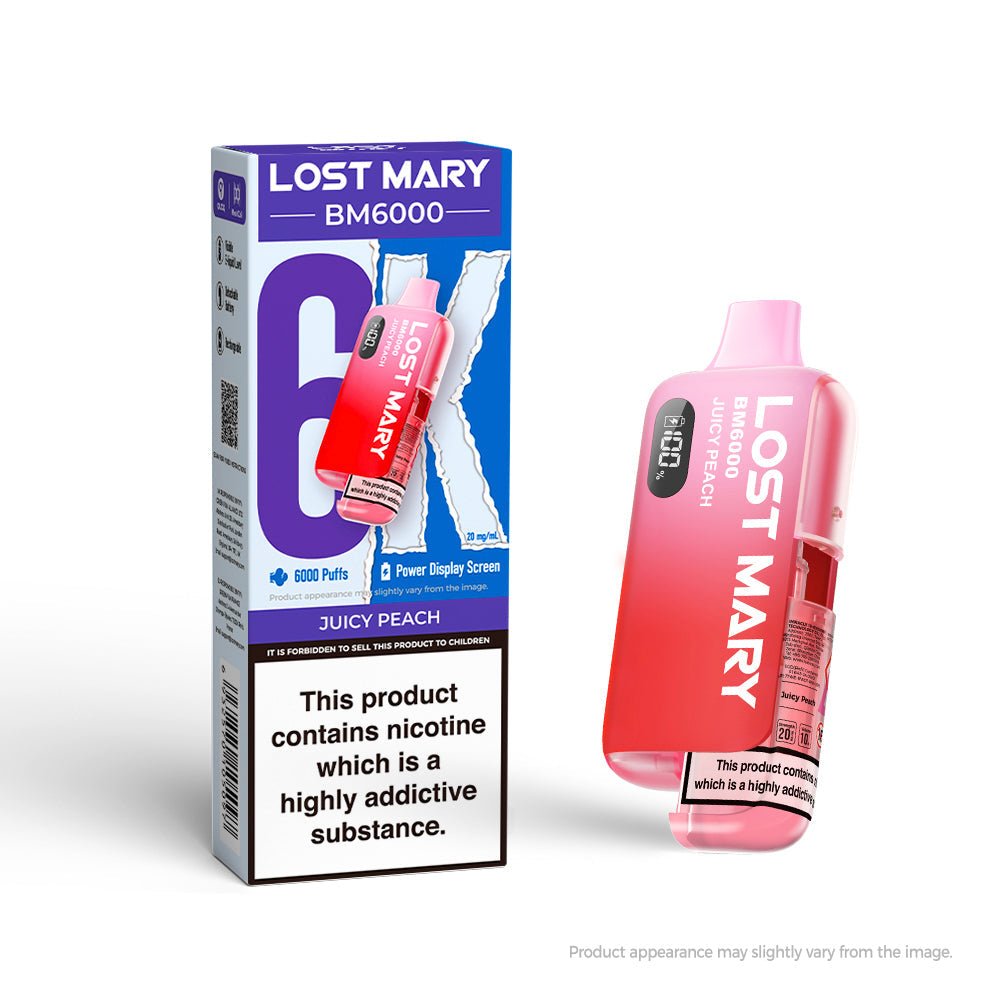 Lost Mary BM6000 - Juicy Peach - PJW Vapes | UK Leading Vape Wholesaler