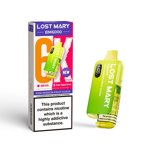 Lost Mary BM6000 - Kiwi Passionfruit Guava - PJW Vapes | UK Leading Vape Wholesaler