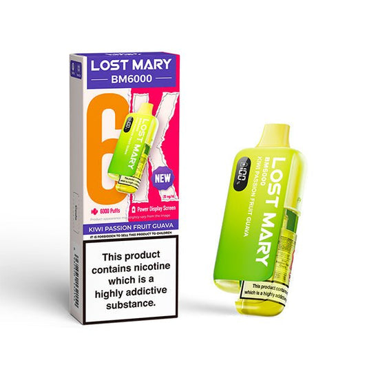 Lost Mary BM6000 - Kiwi Passionfruit Guava - PJW Vapes | UK Leading Vape Wholesaler