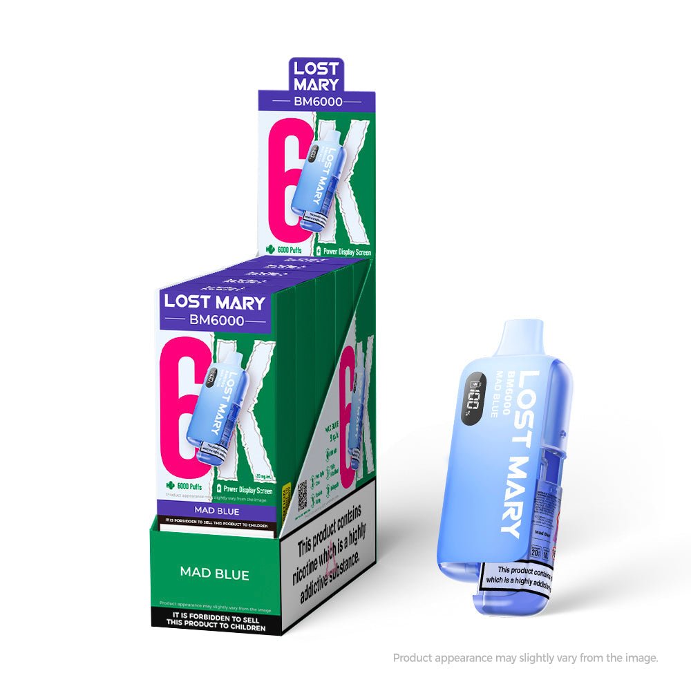 Lost Mary BM6000 - Mad Blue - PJW Vapes | UK Leading Vape Wholesaler