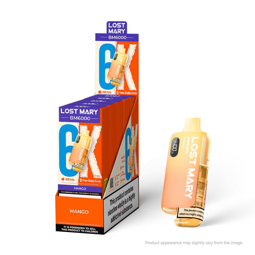Lost Mary BM6000 - Mango - PJW Vapes | UK Leading Vape Wholesaler
