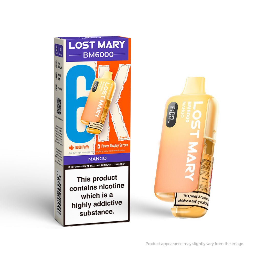 Lost Mary BM6000 - Mango - PJW Vapes | UK Leading Vape Wholesaler