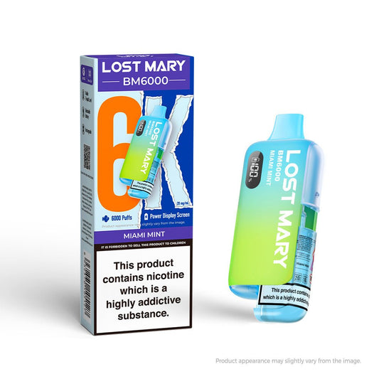 Lost Mary BM6000 - Miami Mint - PJW Vapes | UK Leading Vape Wholesaler
