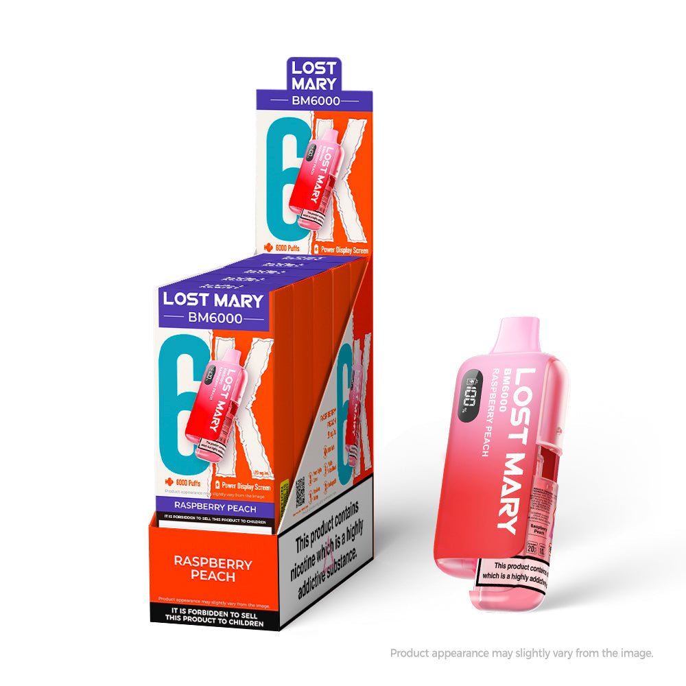 Lost Mary BM6000 - Raspberry Peach - PJW Vapes | UK Leading Vape Wholesaler