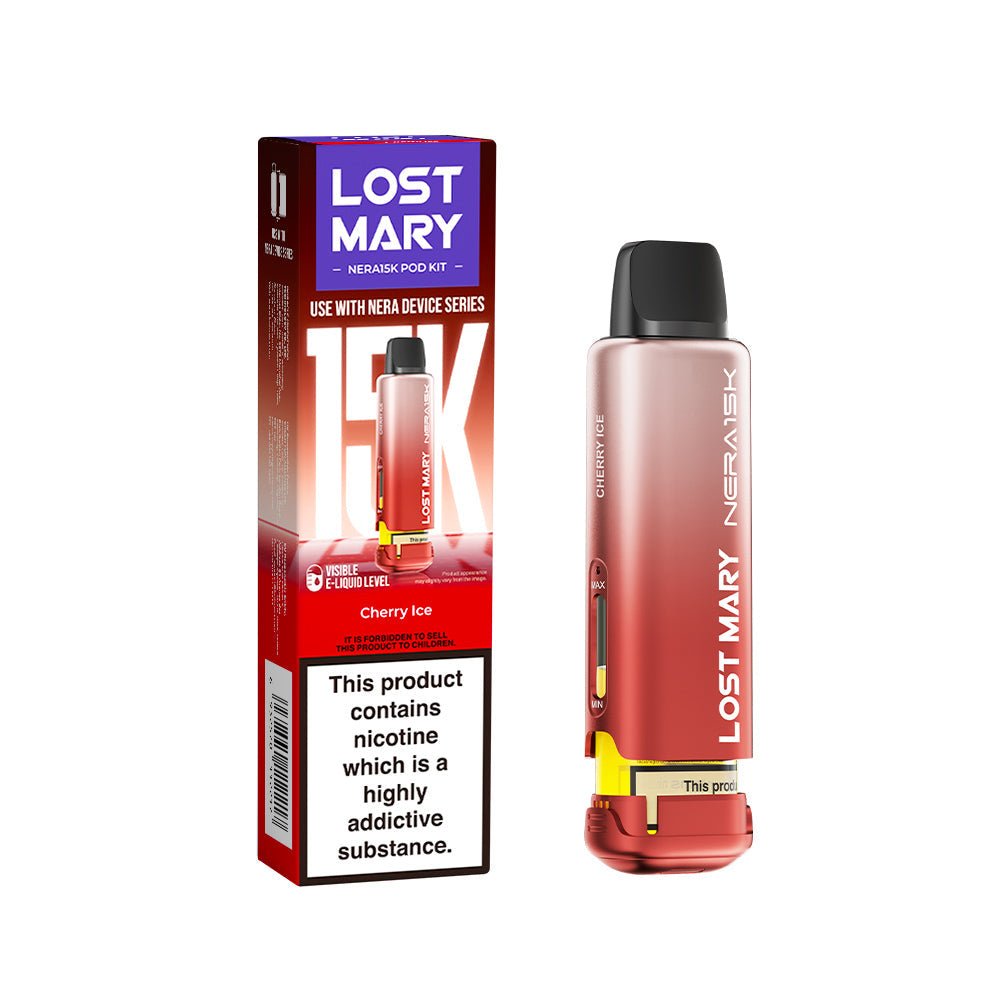 Lost Mary Nera 15K Kit - Cherry Ice - PJW Vapes | UK Leading Vape Wholesaler