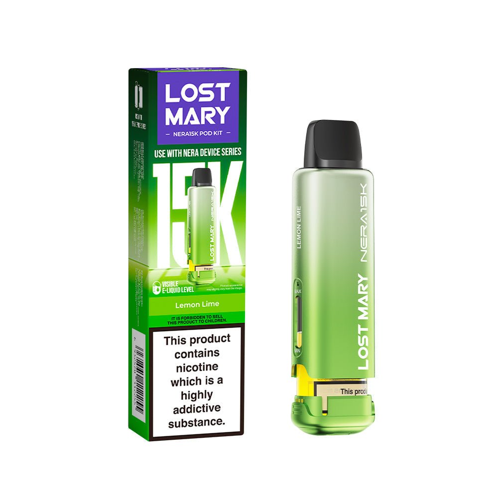 Lost Mary Nera 15K Kit - Lemon Lime - PJW Vapes | UK Leading Vape Wholesaler