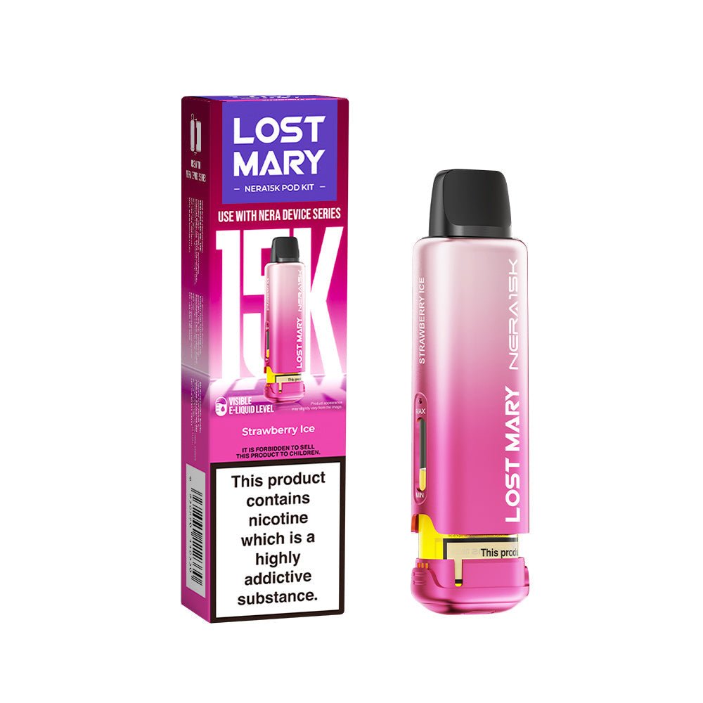 Lost Mary Nera 15K Kit - Strawberry Ice - PJW Vapes | UK Leading Vape Wholesaler